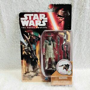 3/$25 Sealed 2015 Star Wars The Force Awakens Constable Zuvio Action Figure!!